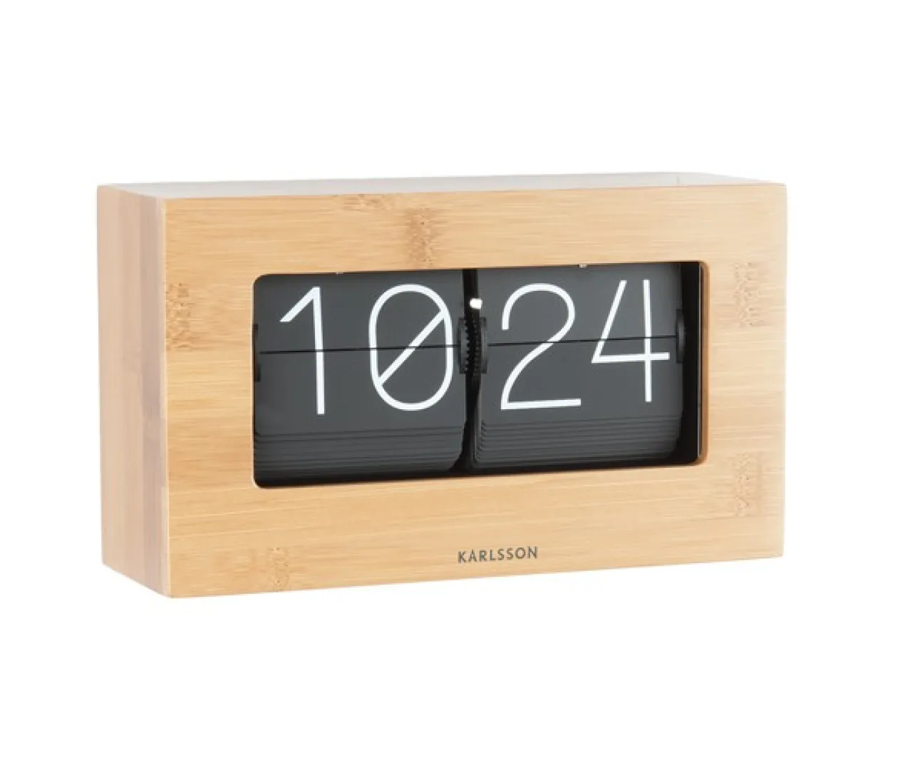 Wall / Table clock Boxed Flip bamboo