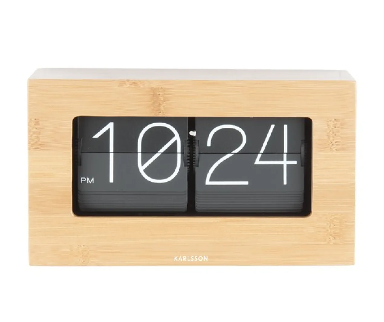Wall / Table clock Boxed Flip bamboo
