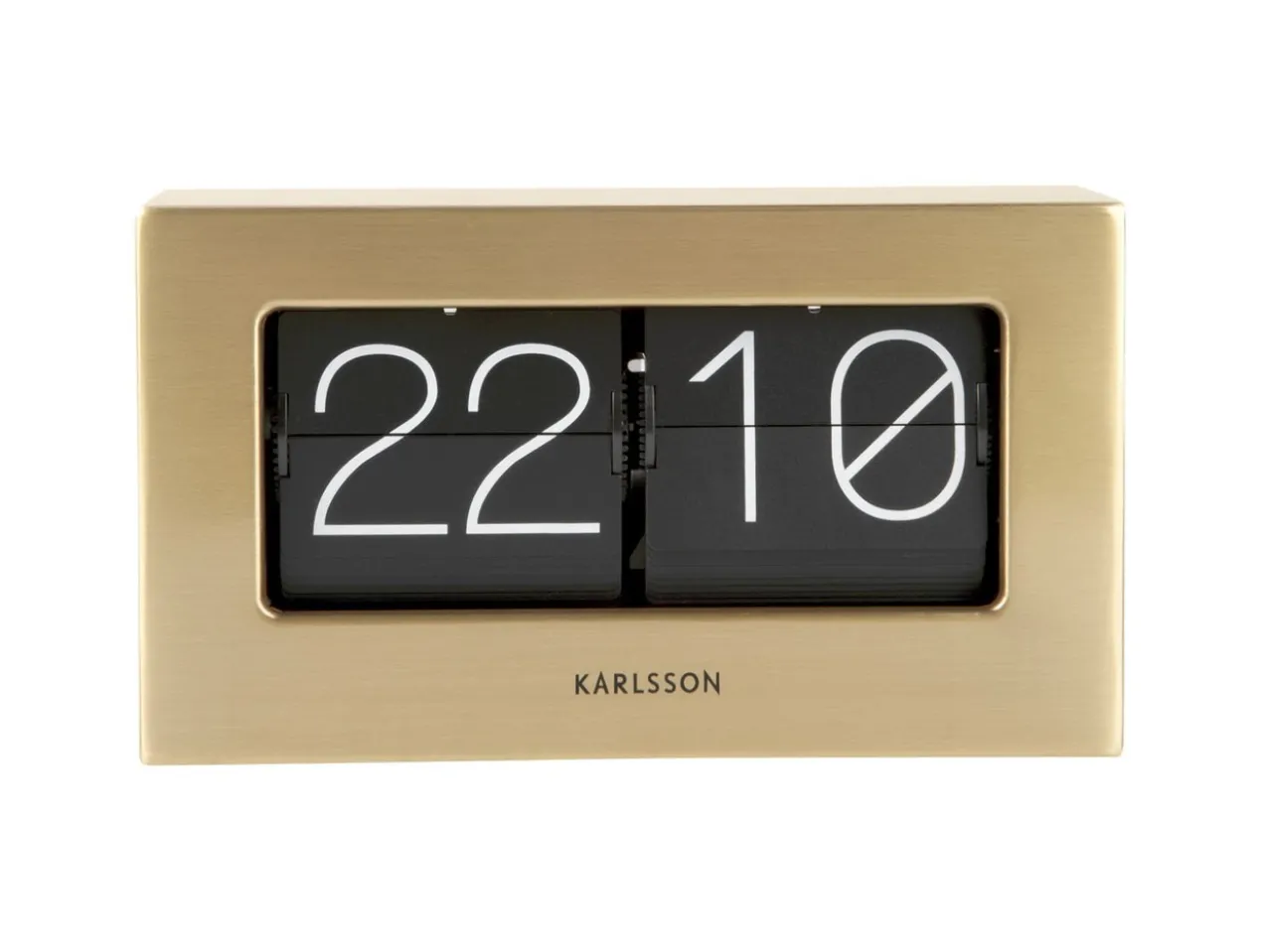 Wall / Table clock Boxed Flip brushed gold