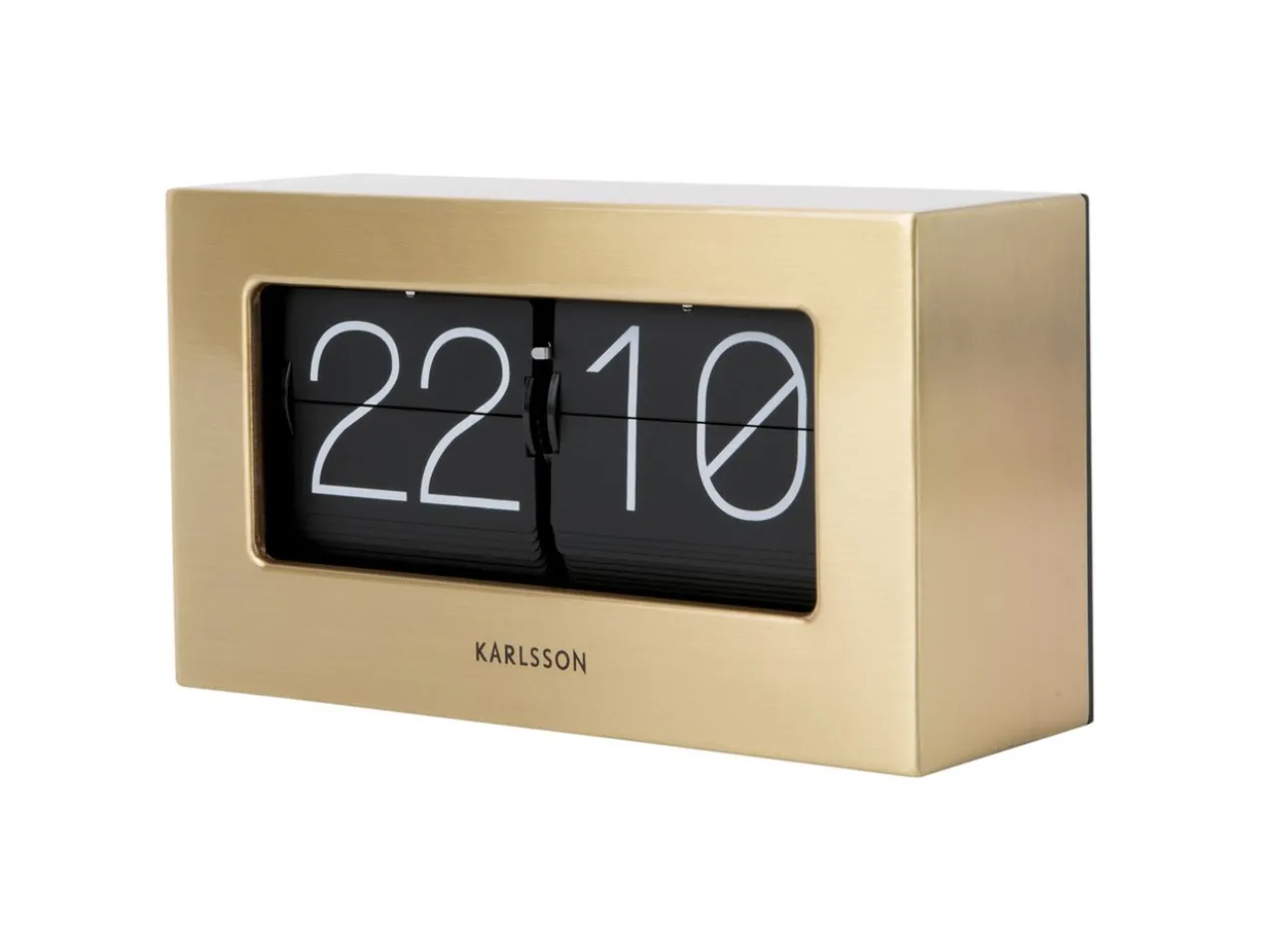 Wall / Table clock Boxed Flip brushed gold
