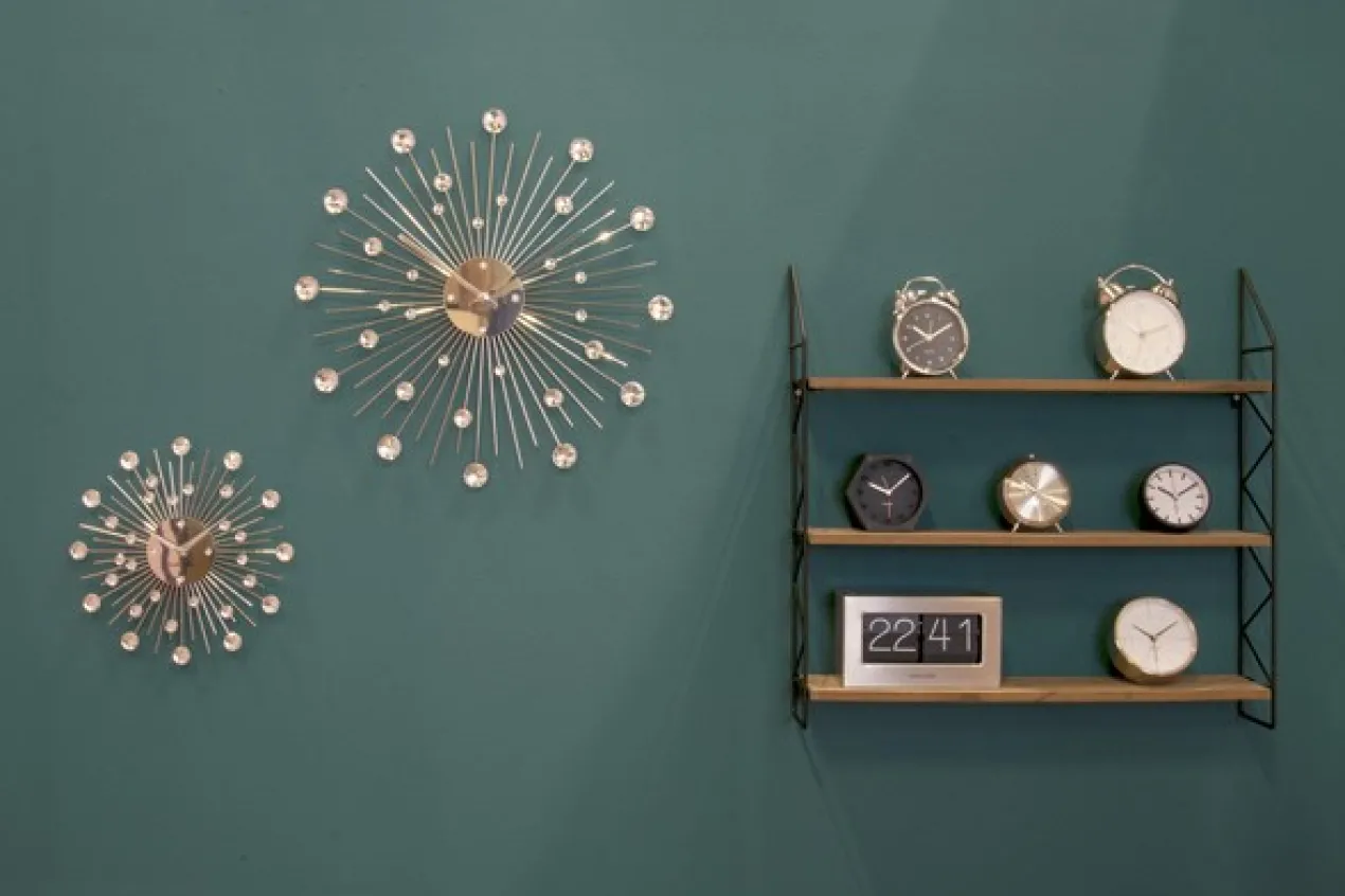 Wall / Table clock Boxed Flip brushed steel