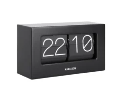 Wall / Table clock Boxed Flip matt black
