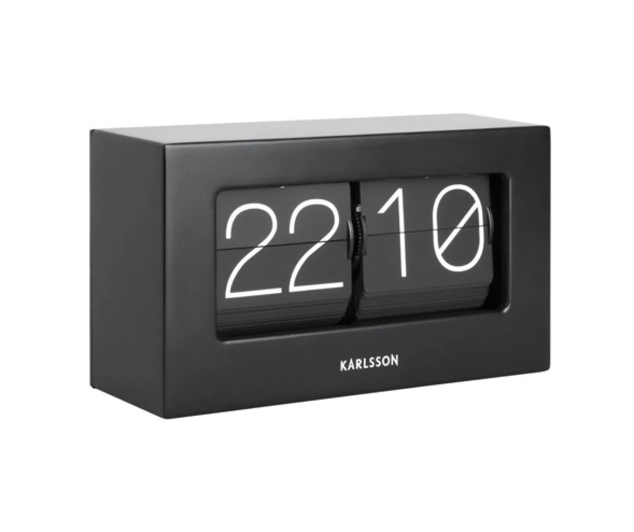 Wall / Table clock Boxed Flip matt black