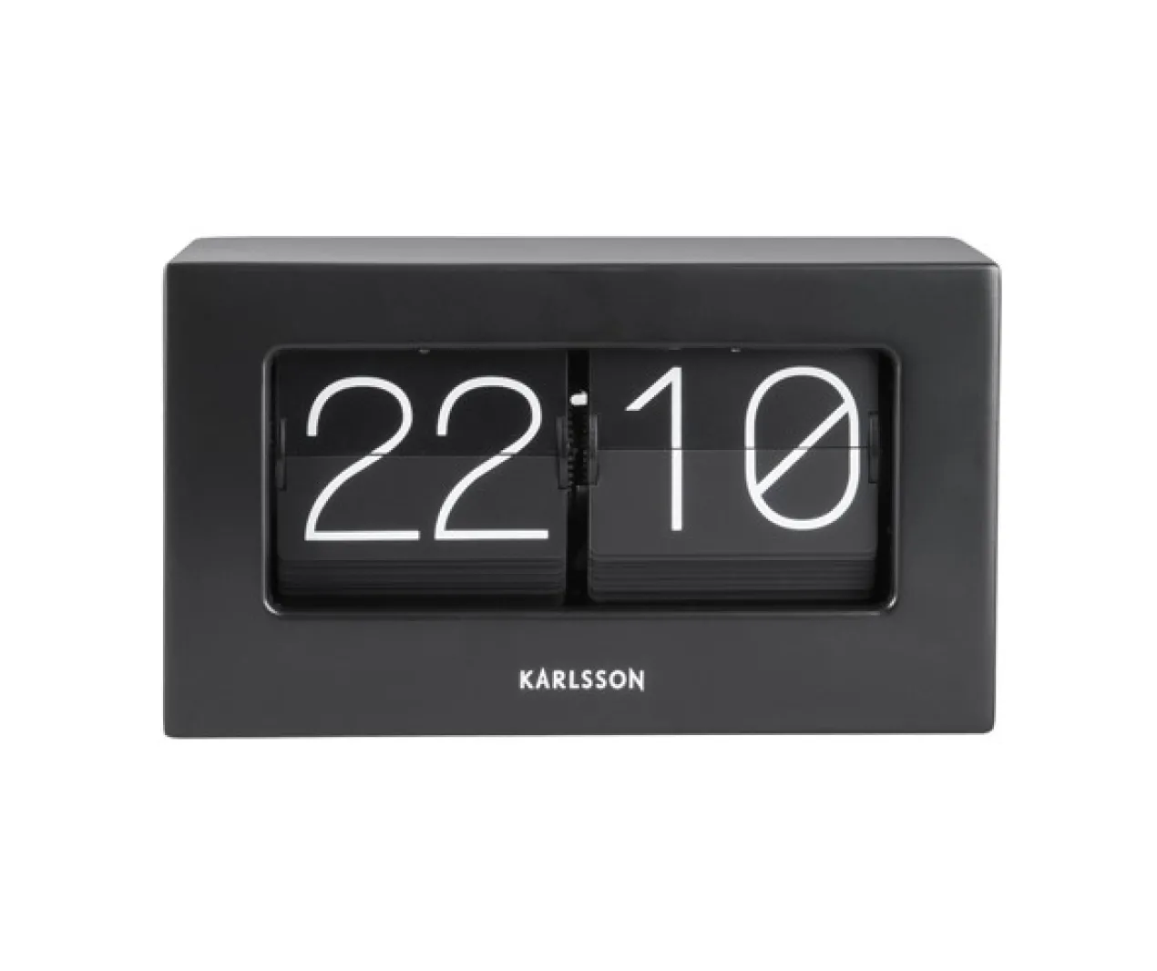 Wall / Table clock Boxed Flip matt black