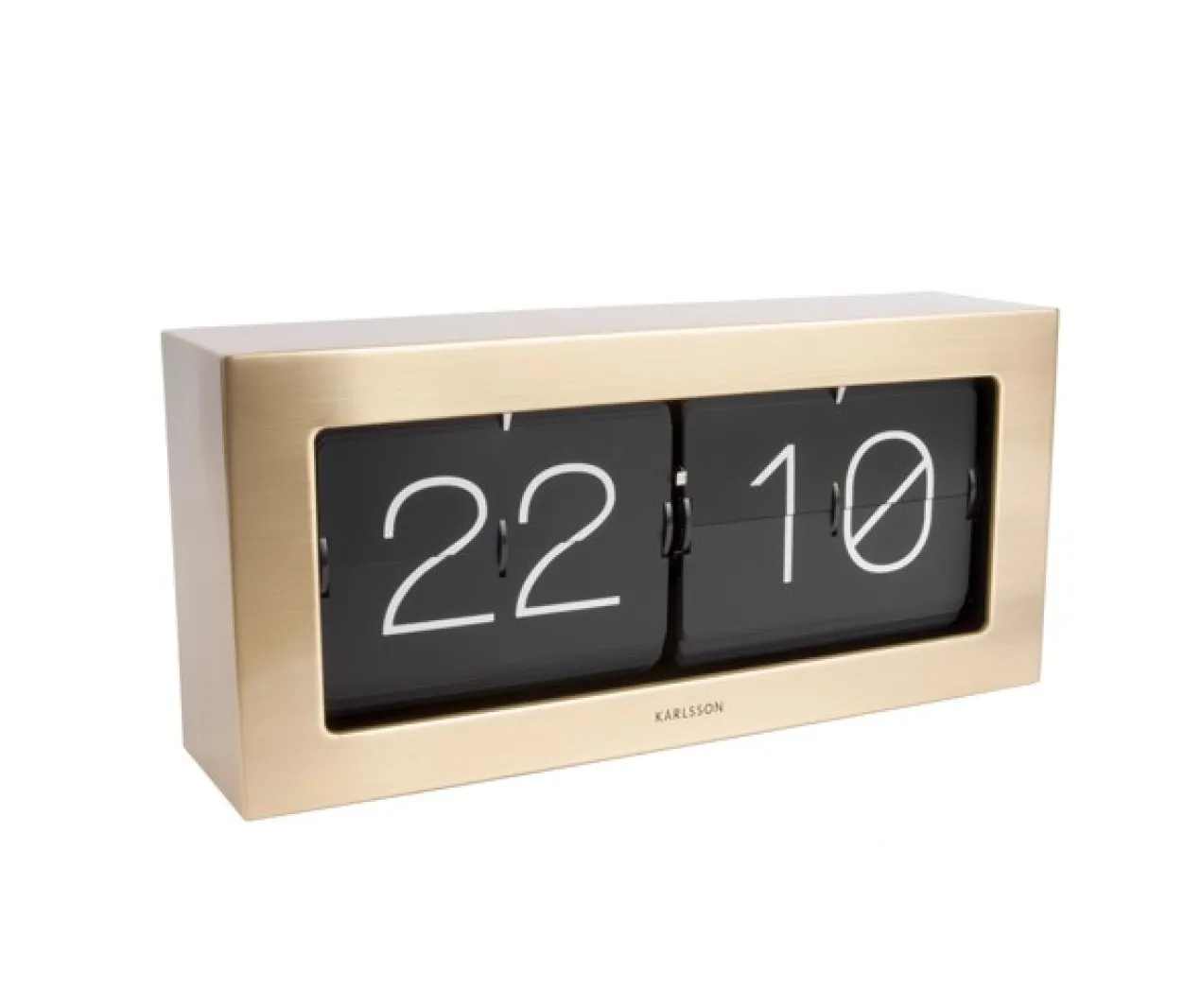Wall / Table clock Boxed Flip XL brushed gold