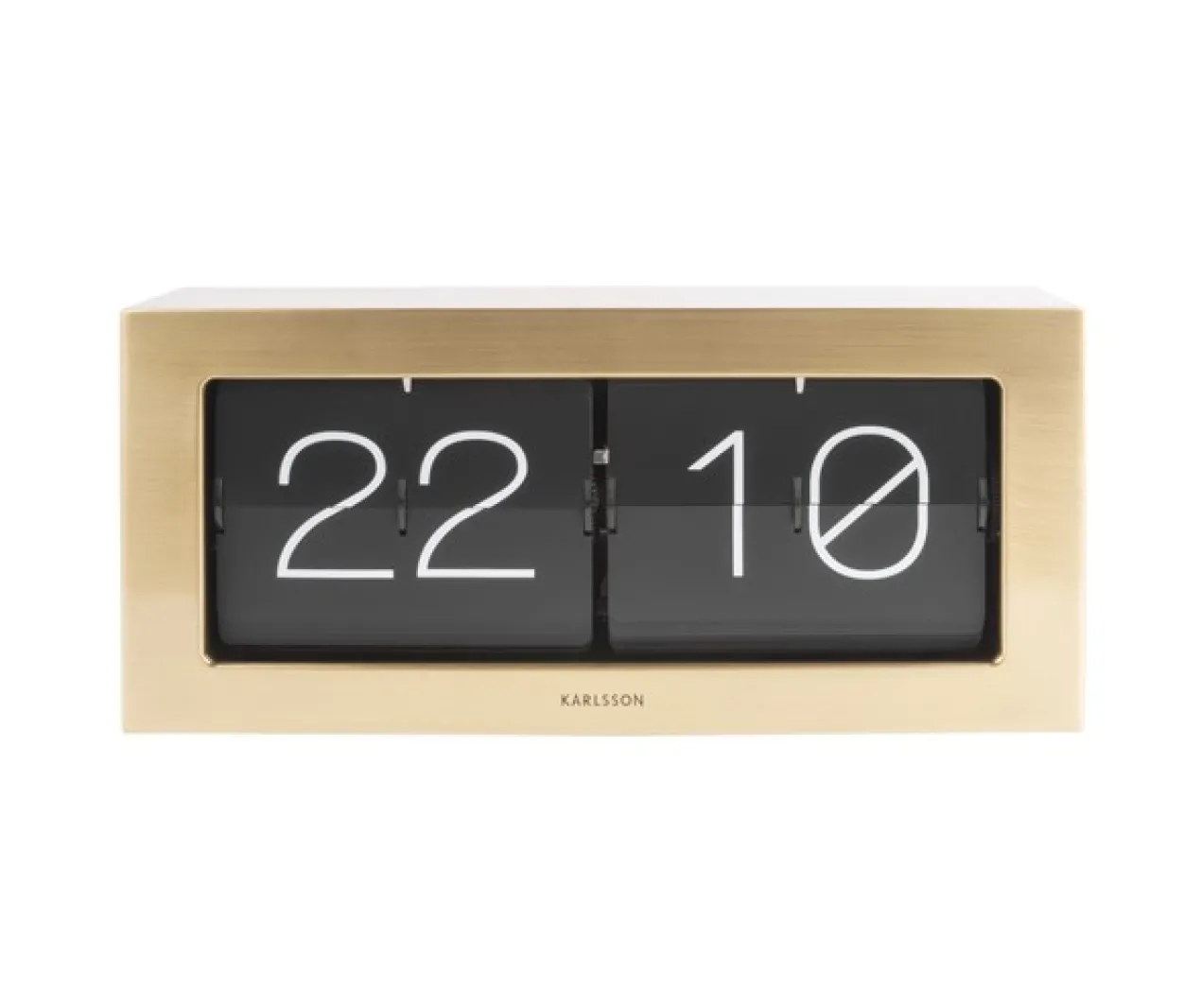 Wall / Table clock Boxed Flip XL brushed gold
