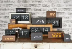 Wall / Table clock Boxed Flip XL bamboo