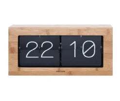 Wall / Table clock Boxed Flip XL bamboo