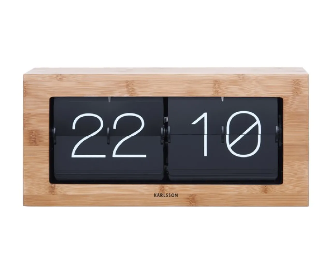 Wall / Table clock Boxed Flip XL bamboo