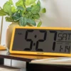 Wall/Table clock Retro LCD bright yellow