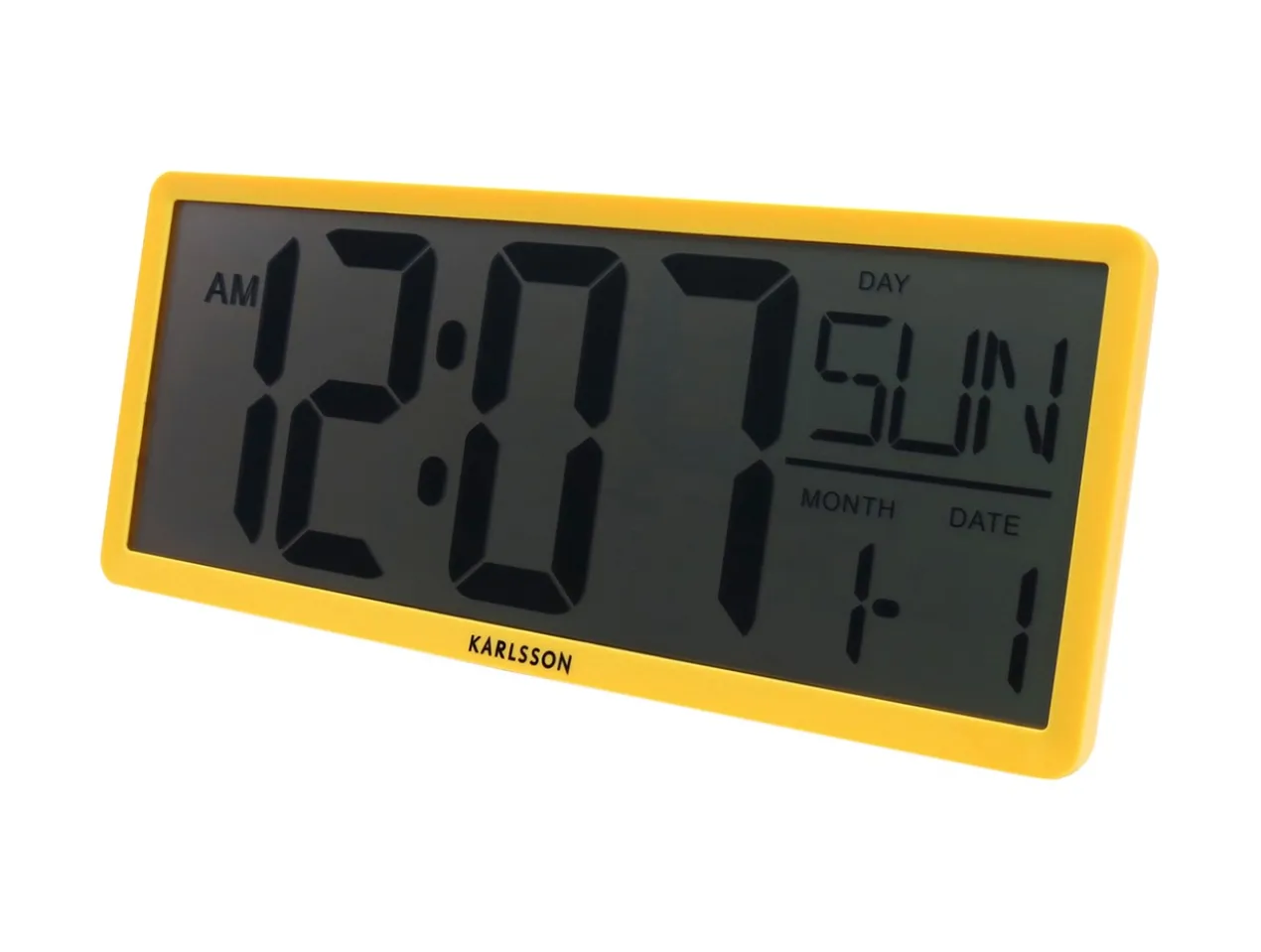 Wall/Table clock Retro LCD bright yellow