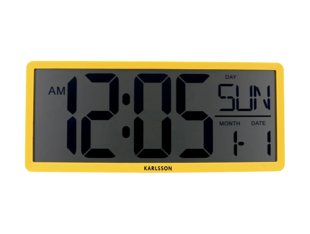 Wall/Table clock Retro LCD bright yellow
