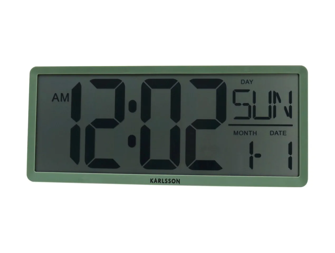 Wall/Table clock Retro LCD jungle green