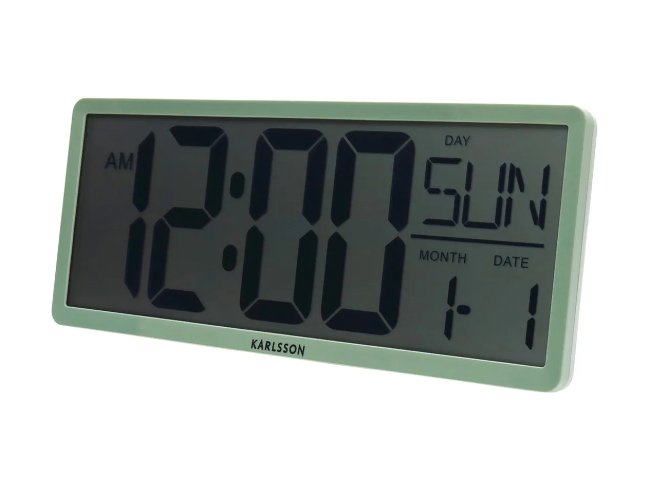 Wall/Table clock Retro LCD jungle green