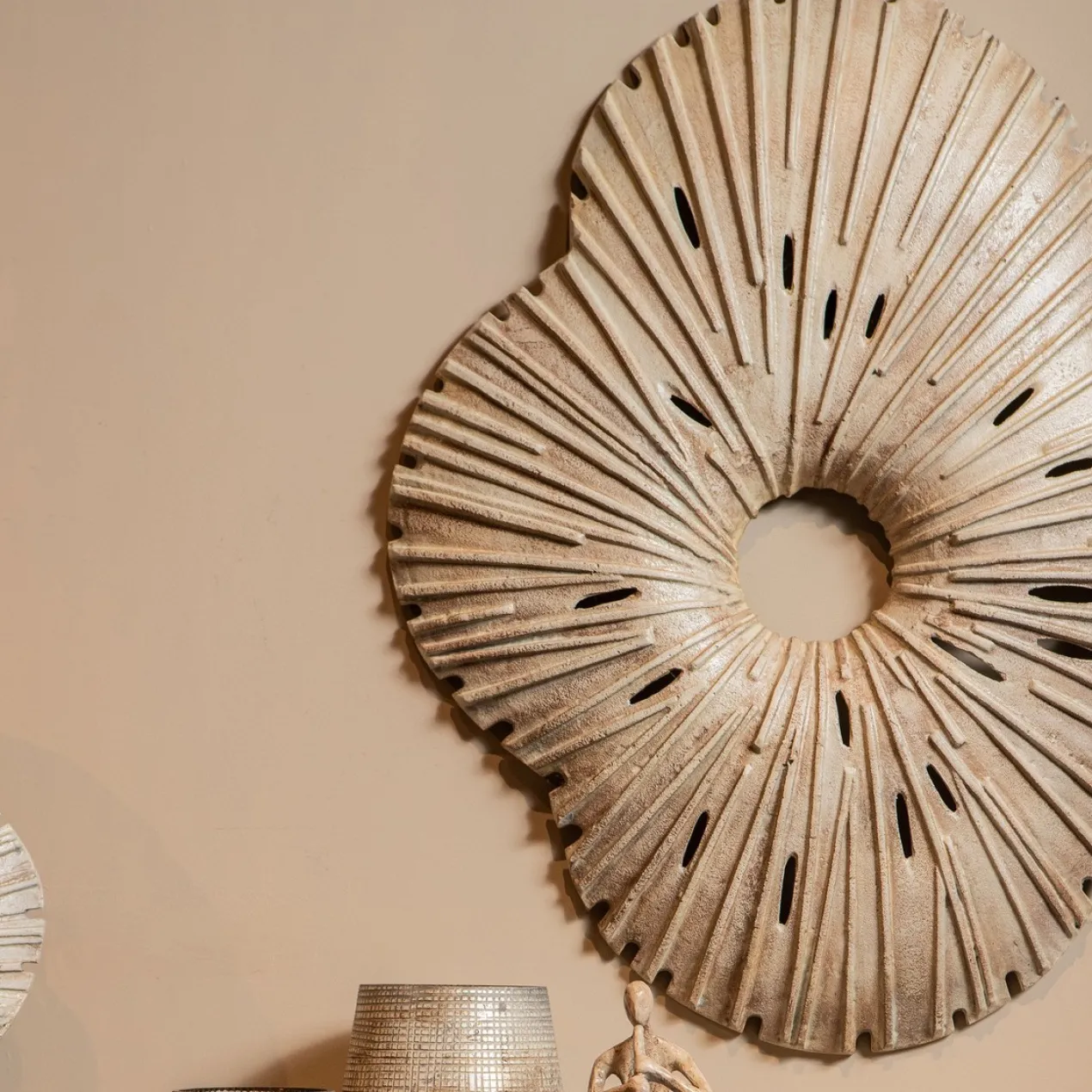 Wanddecoratie Aurea beige 72 cm