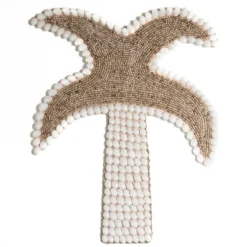 Wanddecoratie Palmboom schelpen/kraaltjes M