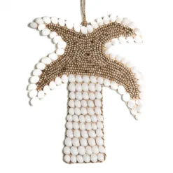 Wanddecoratie Palmboom schelpen/kraaltjes S