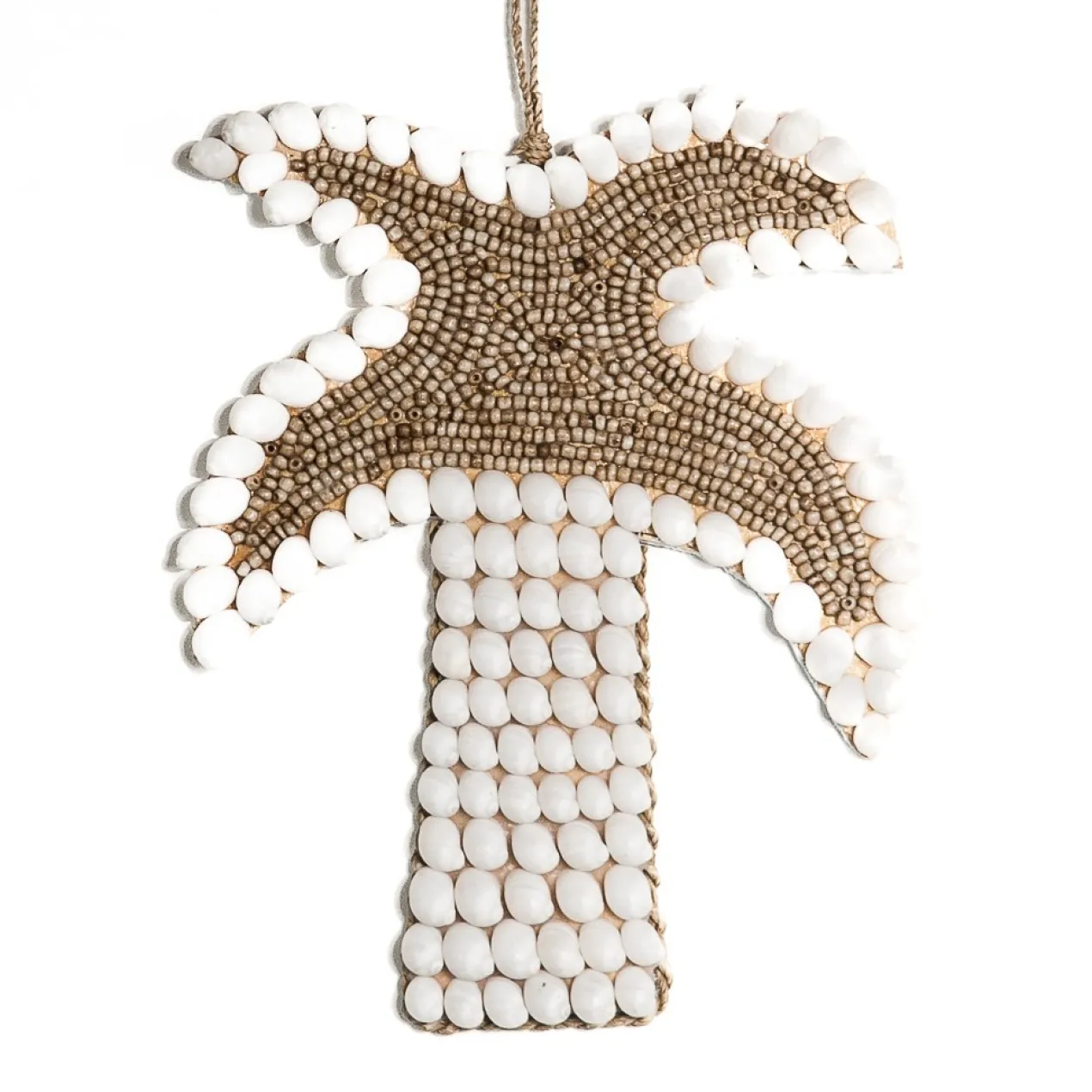 Wanddecoratie Palmboom schelpen/kraaltjes S