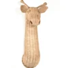 Wanddecoratie Rotan giraffekop/lamp rotan