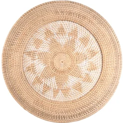 Wanddecoratie Rotan Pelat musim penas Ø 50cm incl. hanglus
