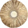 Wanddecoratie zeegras met schelpen Bulan Ø60cm