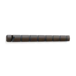 Wandkapstok Flip 8 haken zwart walnoot