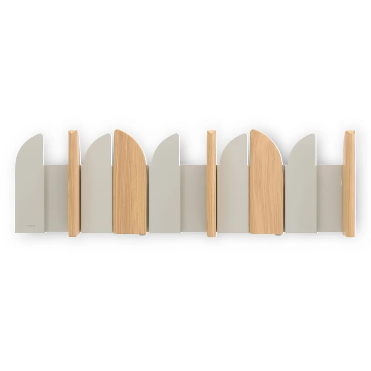Wandkapstok Saloon 5 Haken Naturel Hout Zand