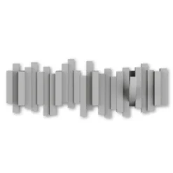 Wandkapstok Sticks met 5 ophanghaken grijs