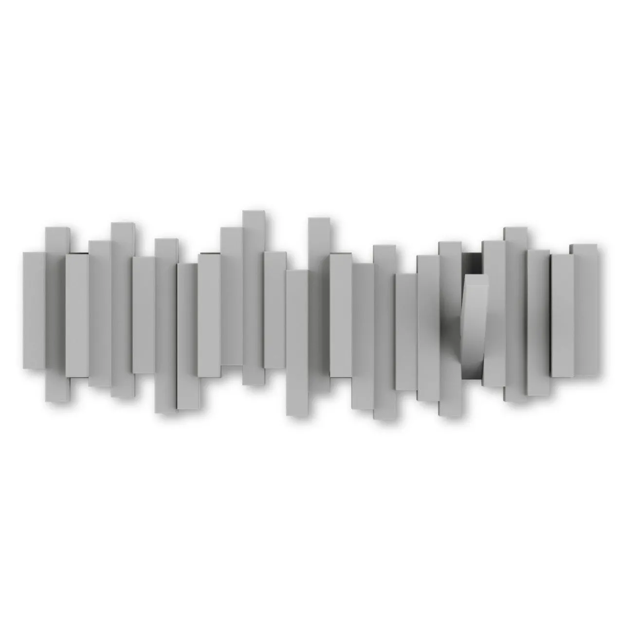 Wandkapstok Sticks met 5 ophanghaken grijs