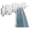 Wandkapstok Sticks met 5 ophanghaken wit