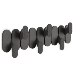 Wandkapstok Tempo 6 Haken Zwart