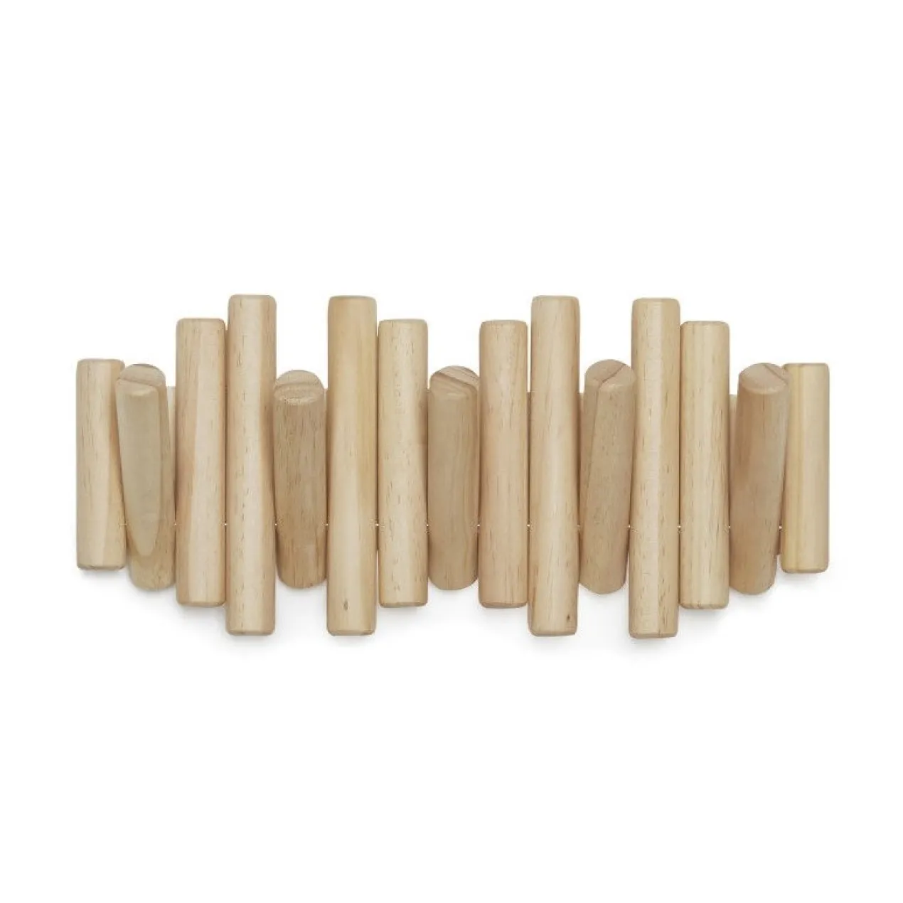 Wandkapstok Umbra Picket 5 haken naturel hout