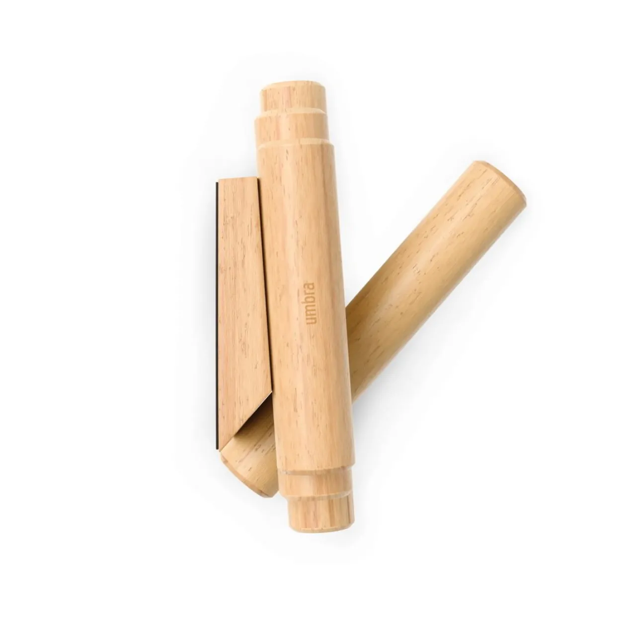 WandkapstokUmbra Picket 8 haken naturel hout