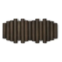 Wandkapstok Umbra Picket 5 haken walnoot hout
