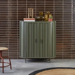 Wandkast Apen green olive H114xB100xD42