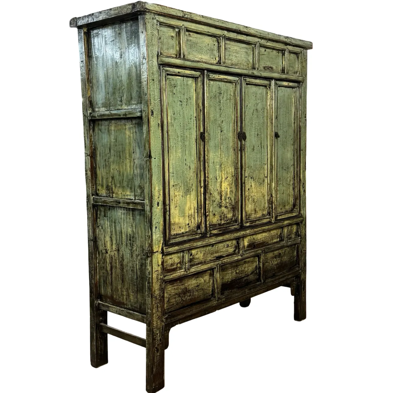 Wandkast blauw/groen lak uniek