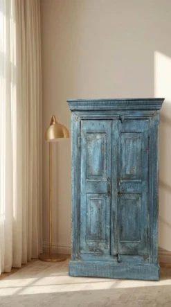 Wandkast blauw uniek