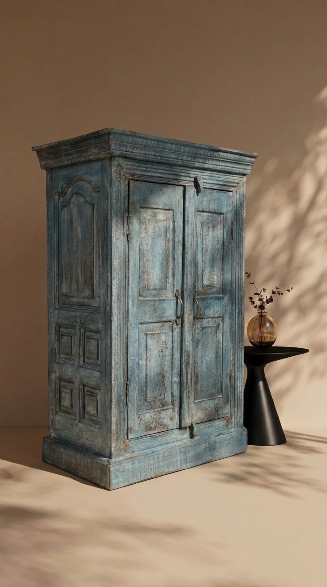 Wandkast blauw uniek