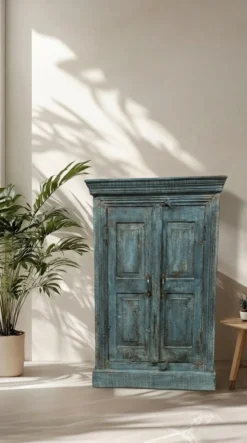 Wandkast blauw uniek