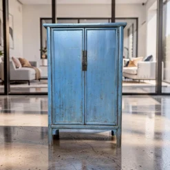 Wandkast blauw uniek