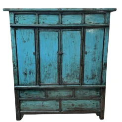 Wandkast blauw uniek lak