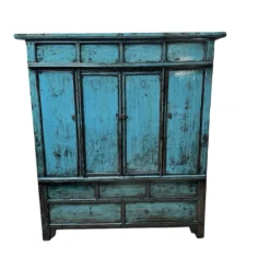 Wandkast blauw uniek lak