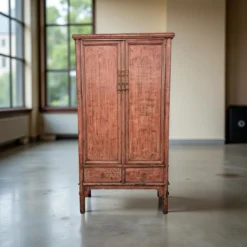 Wandkast 2 deur 4 la roze/rood uniek