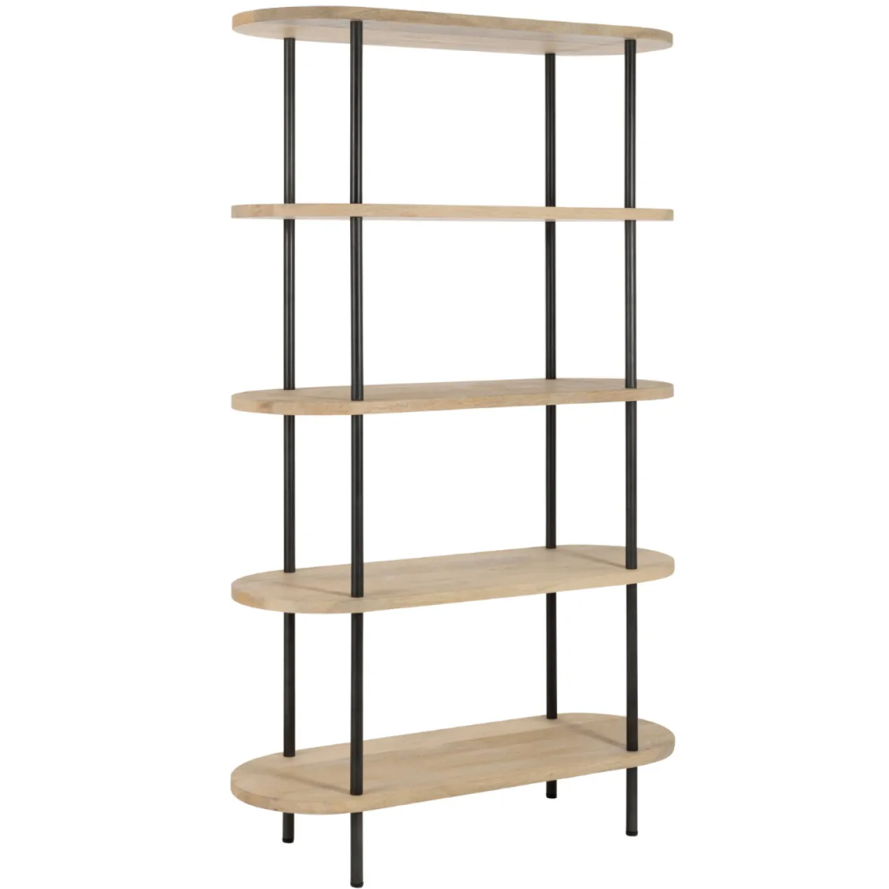 Wandkast Eli 5 planken mangohout/staal naturel