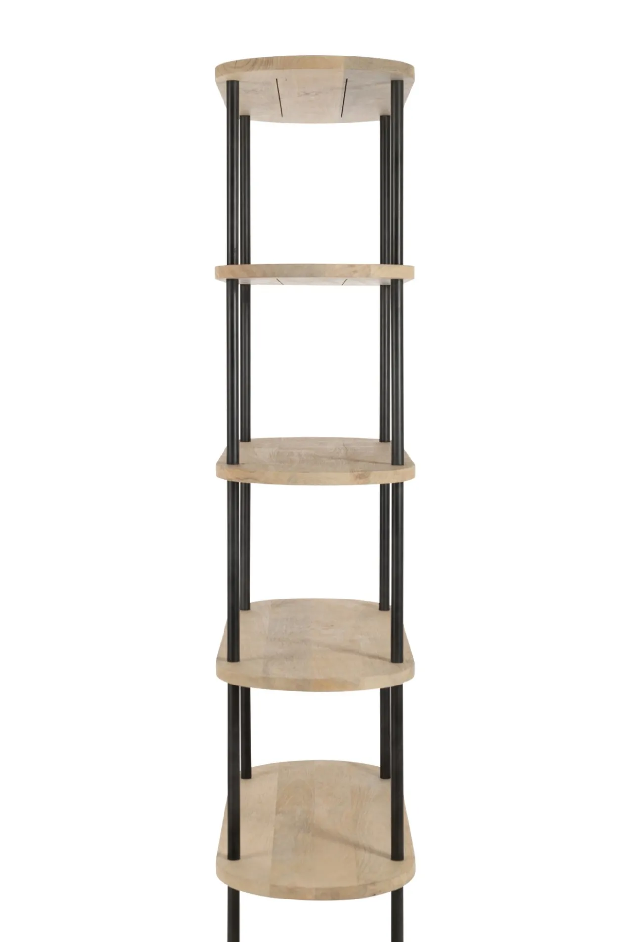 Wandkast Eli 5 planken mangohout/staal naturel