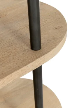 Wandkast Eli 5 planken mangohout/staal naturel
