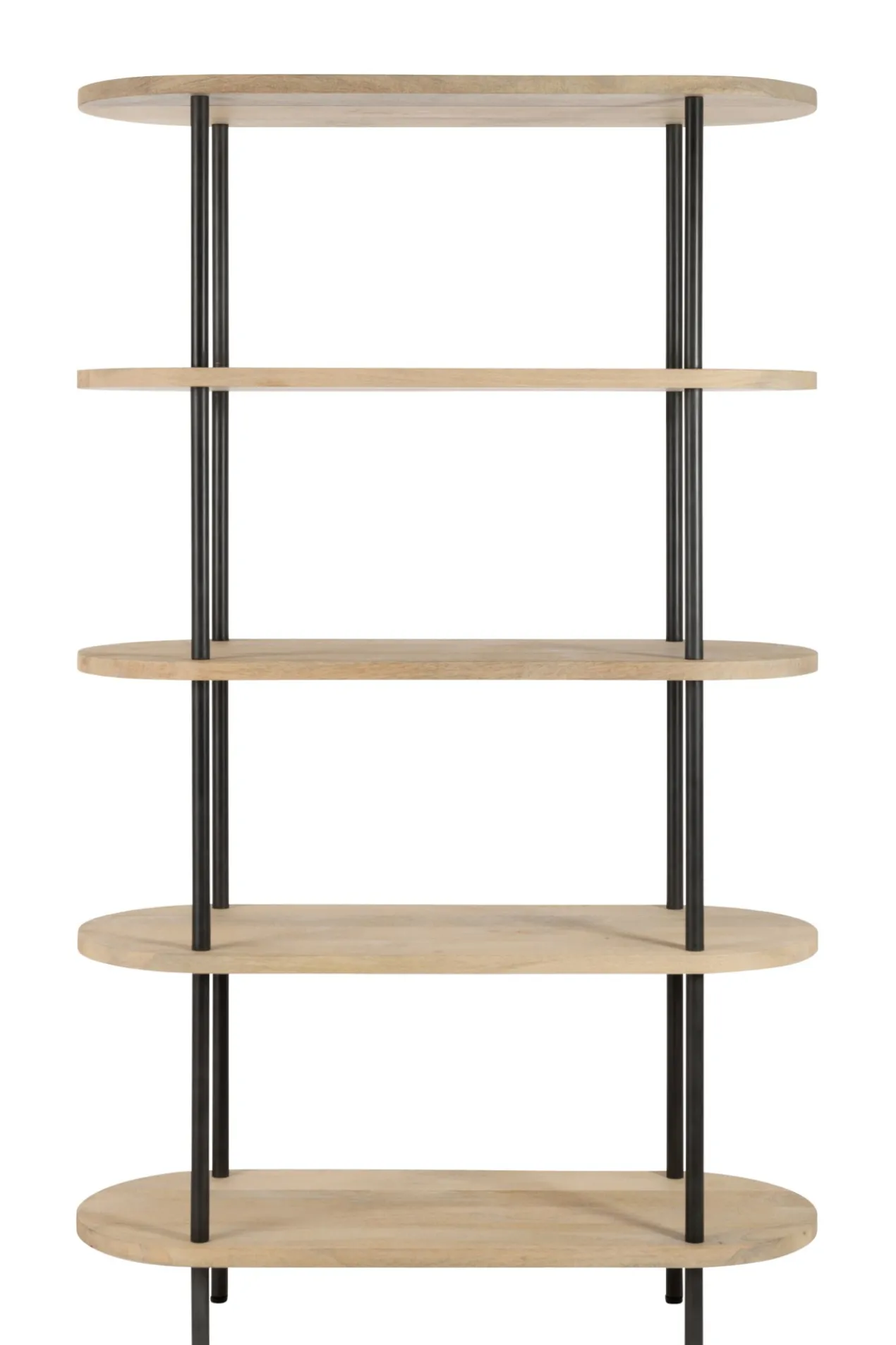 Wandkast Eli 5 planken mangohout/staal naturel