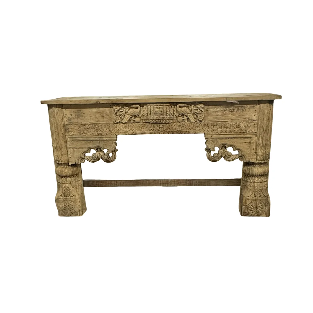 Wandkast met mooie snijwerk naturel