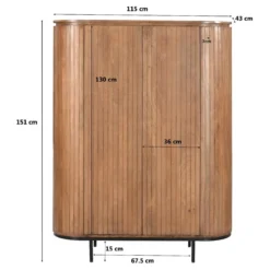 Wandkast Nairo naturel
