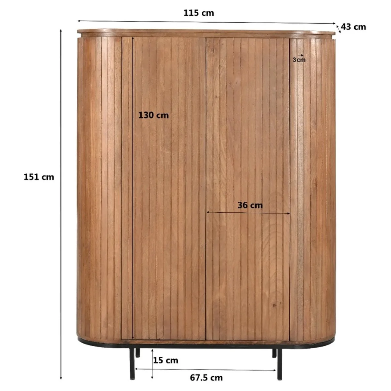 Wandkast Nairo naturel